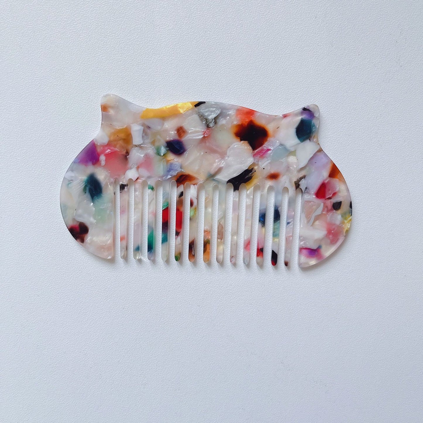 Cat Head Shaped Mini Acetate Comb