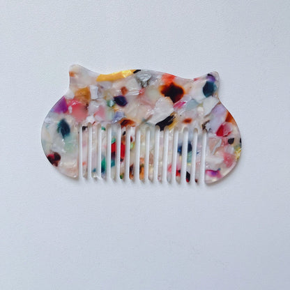 Cat Head Shaped Mini Acetate Comb