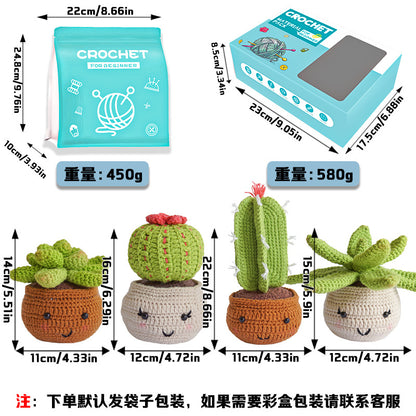 Crochet Beginner DIY Kit - Cactus Set