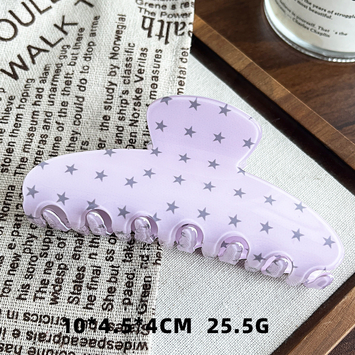 仿醋酸韩版星星发夹高级感大号鲨鱼夹女后脑勺半扎发抓夹发饰