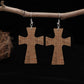 Earedge - Polka Dot Cross Drop Earrings