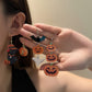 Earedge - Halloween Spooky Motif Drop Earrings