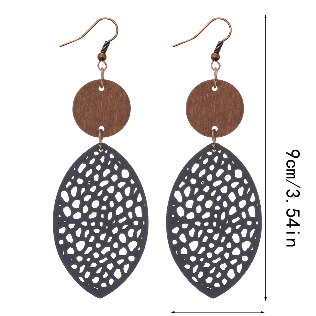 Earedge - Oval Filigree Drop Earrings