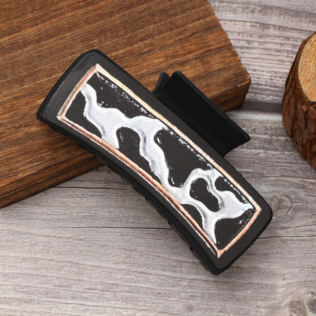 Beau - Turquoise Cow Print Hair Claw