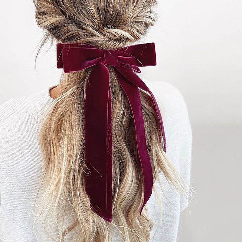 Coquette Velvet Bow Hair Clip