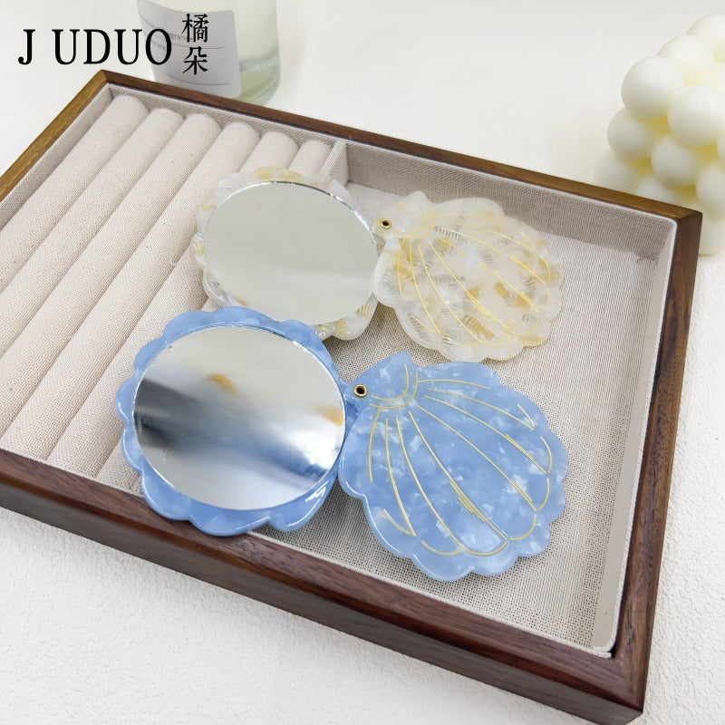 橘朵定制醋酸随身化妆镜便携小镜子外贸跨境星级酒店可爱补妆镜女