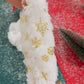 Gold Christmas snowflake plush scrunchie detail