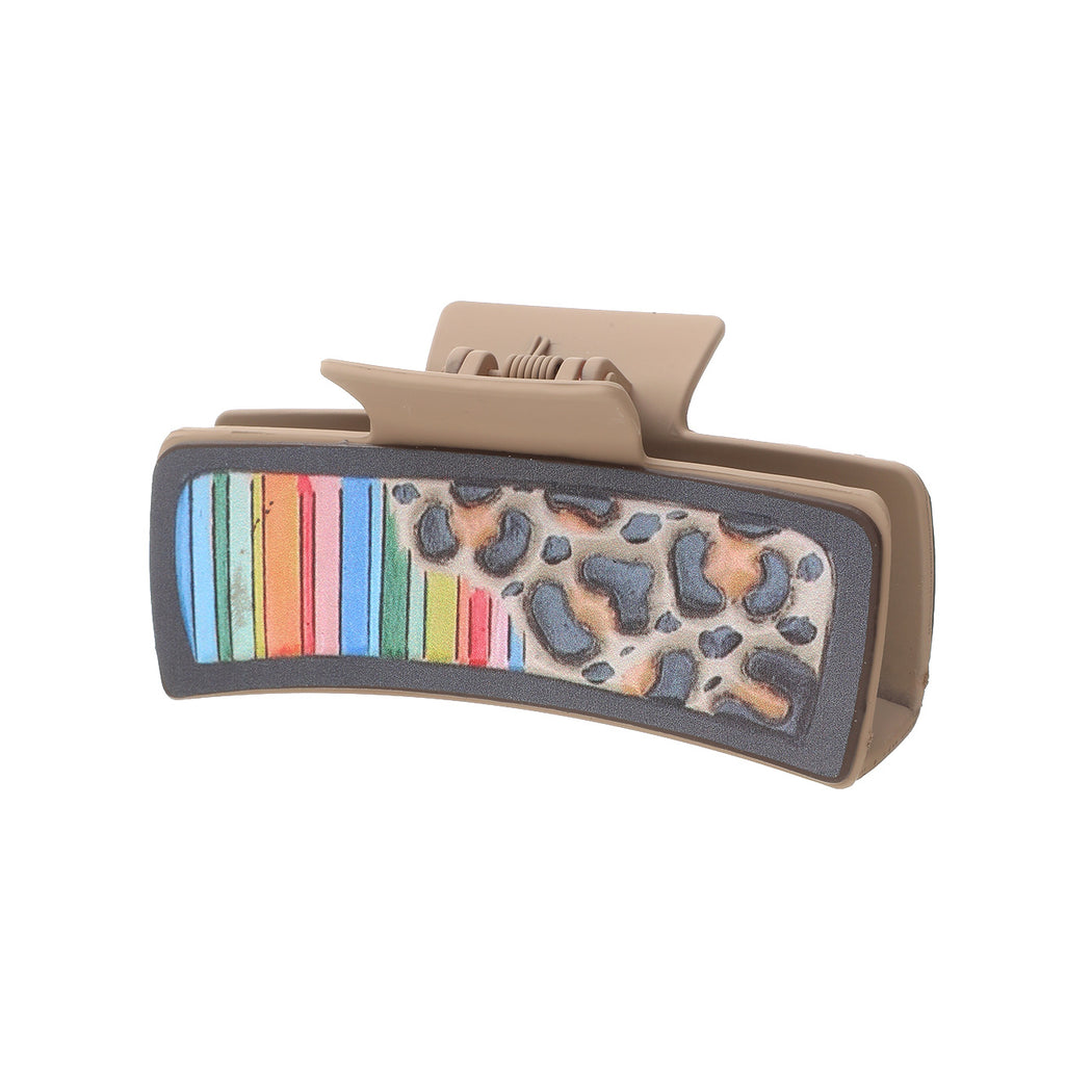 Beau - Cactus Feather Print Hair Claw