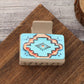Beau - Turquoise Cactus Motif Hair Claw