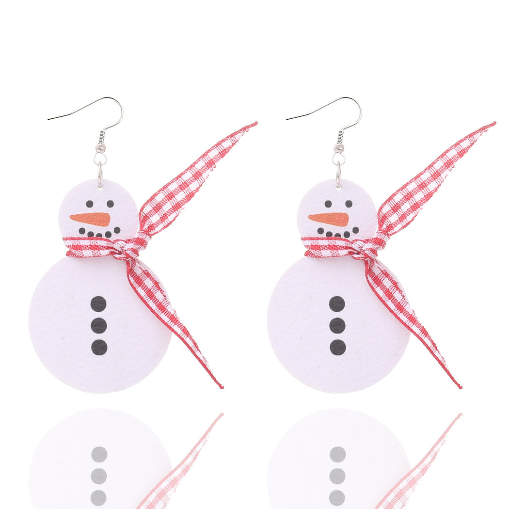 Earedge - Christmas Snowman Drop Earrings
