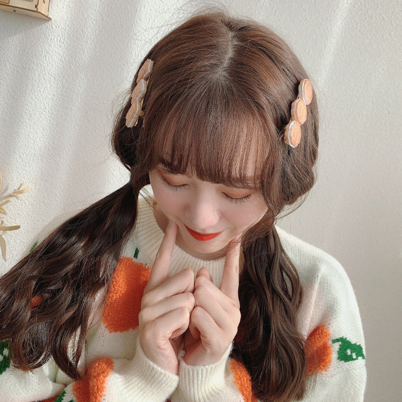 夹心饼干发夹边夹少女卡子头饰韩式后脑勺简约顶夹刘海夹子碎发