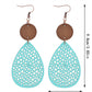 Earedge - Colorful Cutout Teardrop Earrings