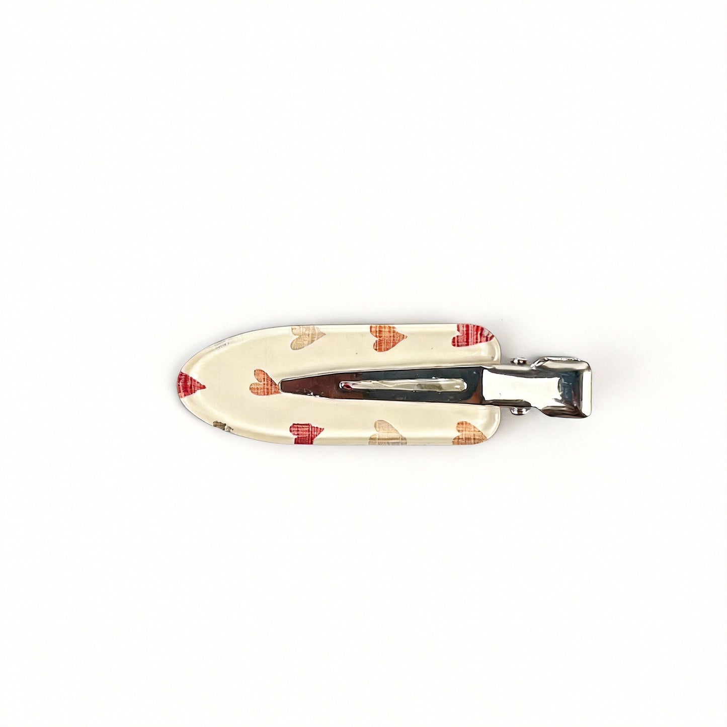 Beau - Heart Raindrop Print Snap Hair Clip