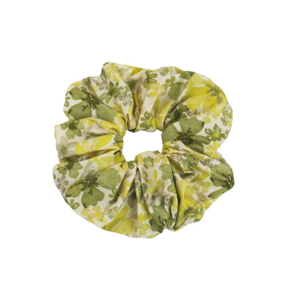 法式油画风碎花大肠发圈清新布艺印花少女扎头发皮筋发饰货源批发