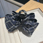 秋冬学院风美拉德格纹发圈高级感百搭丸子头发绳马尾头花头绳皮筋