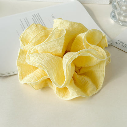 GIFTY - Solid Color Ruffled Scrunchie (4-Layer Design)