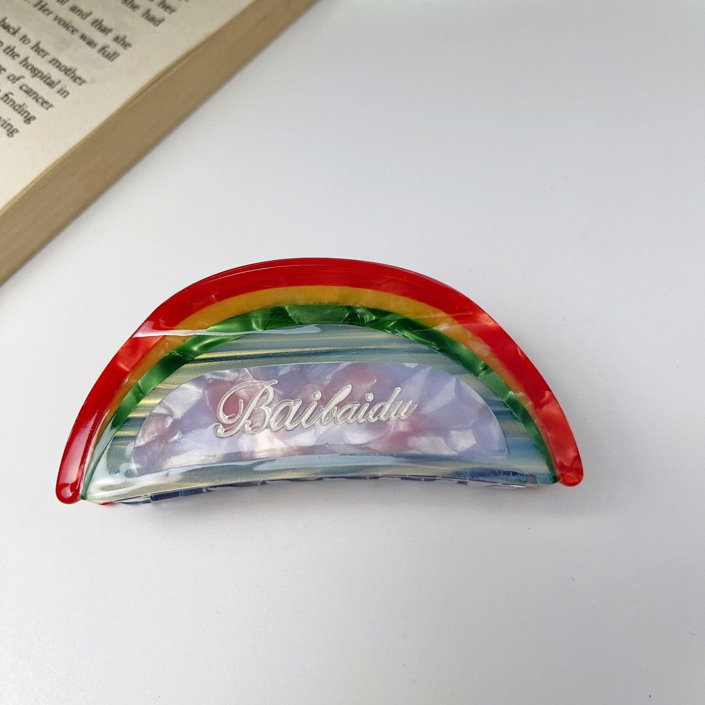 Beau - Acetate Rainbow Hair Clip