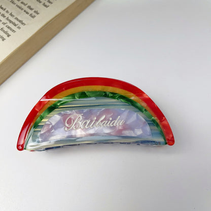 Beau - Acetate Rainbow Hair Clip