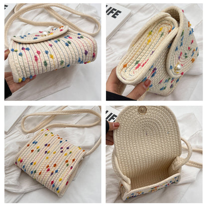 Bacio - Handwoven Mini Square Cotton Beach Tote