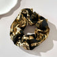 Yellow green snakeskin oversized scrunchie