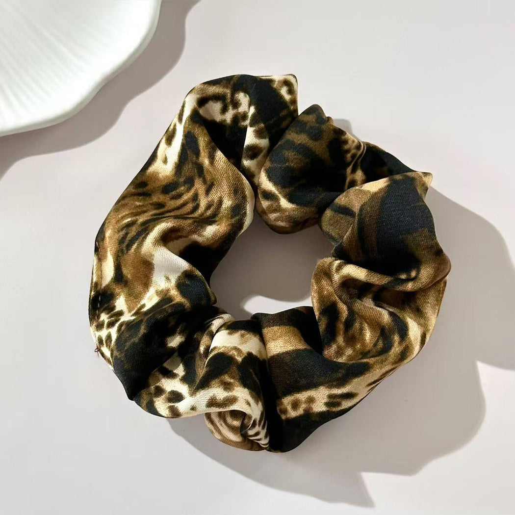 Yellow green snakeskin oversized scrunchie