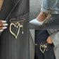 Brovia - Layered Draped Chain Safety Pin Brooch