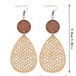 Earedge - Colorful Cutout Teardrop Earrings