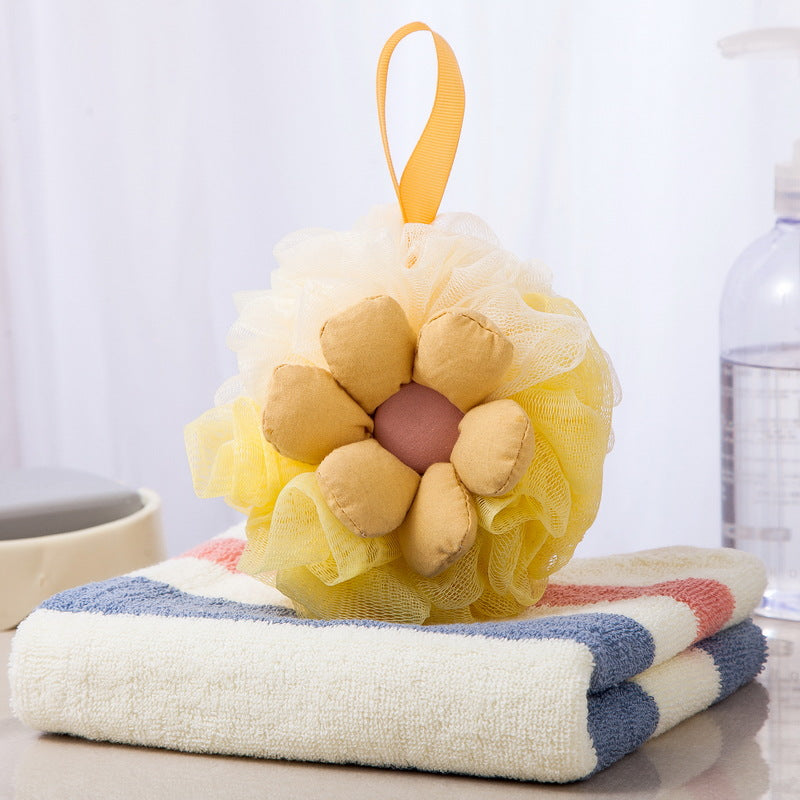 PAPO-  Sunflower Shower Pouf Premium Quality and Rich Foaming