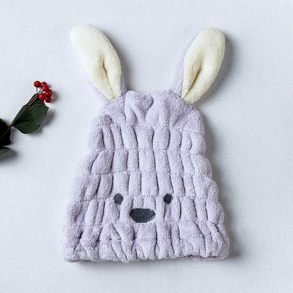 Towlo - Elastic Absorbent Hair Drying Cap with Bunny Ears