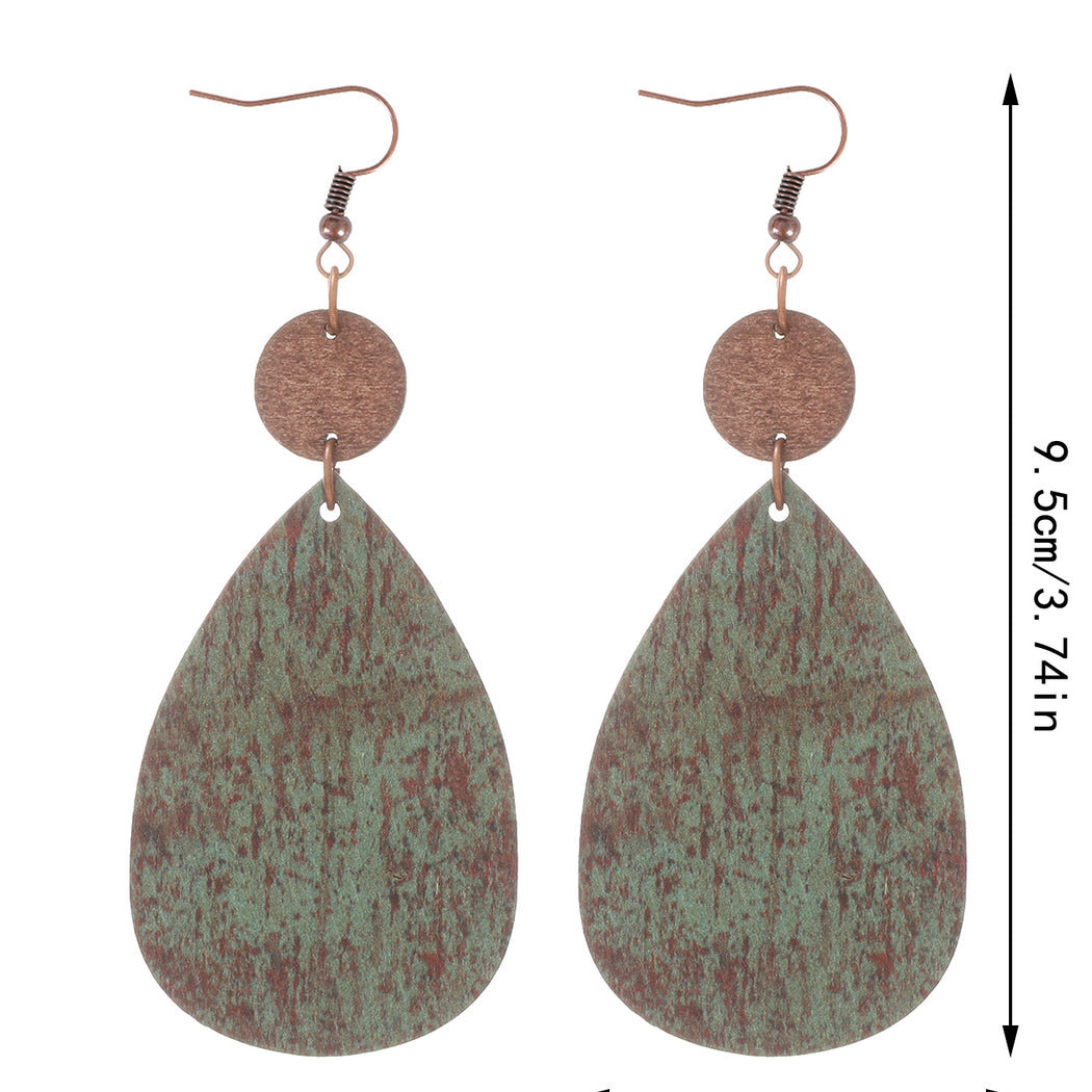 Earedge - Western Floral Cow Print Earrings