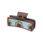 Beau - Blue Sunflower Cow Print Hair Claw