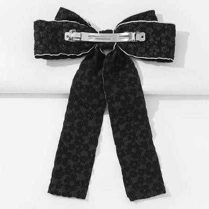 Pleated Fabric Bow Hair Clip