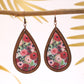 Earedge - Floral Teardrop Drop Earrings