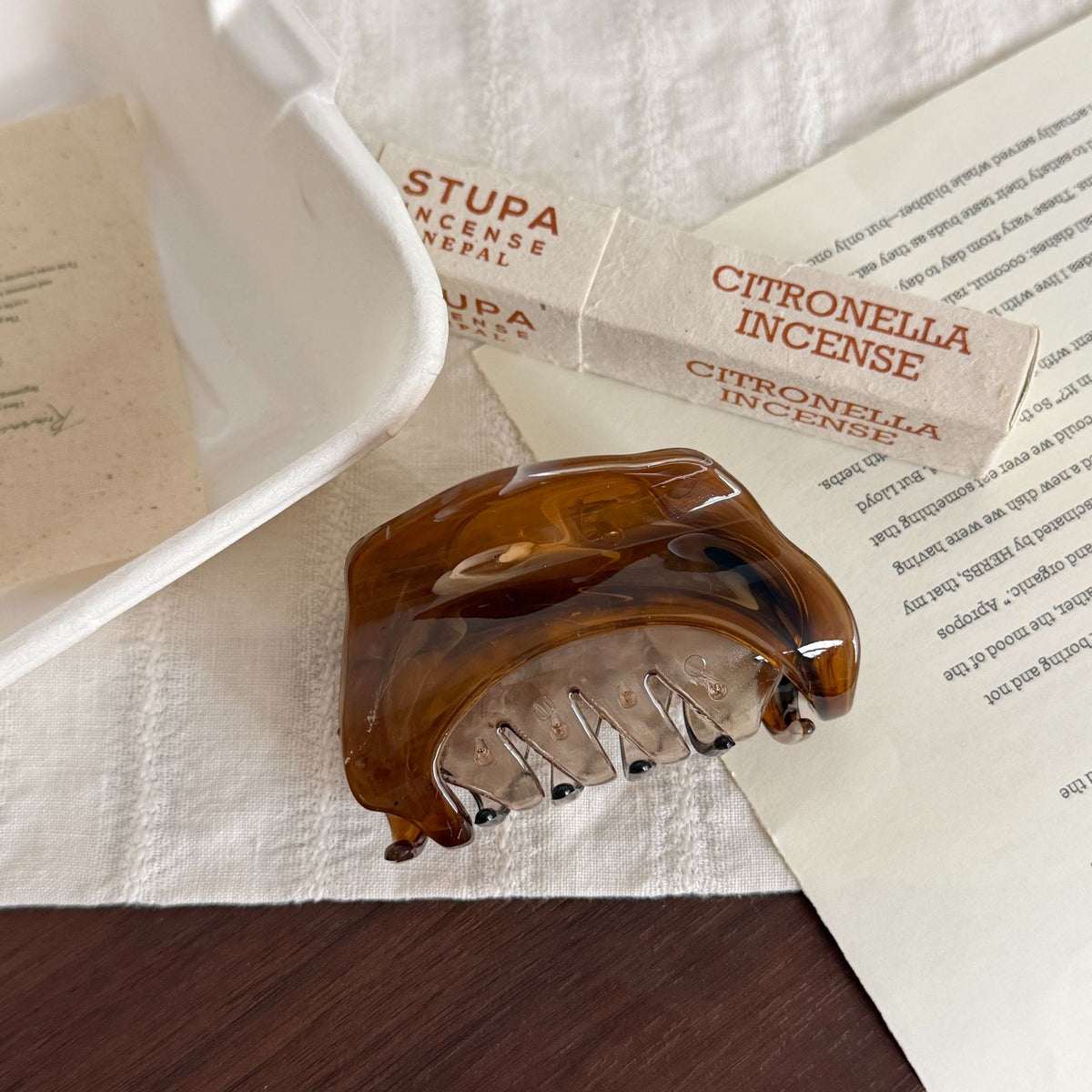 韩系复古仿醋酸鲨鱼夹简约晕染塑料抓夹女后脑勺盘发夹子气质发饰
