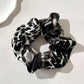 Black gray snakeskin oversized scrunchie