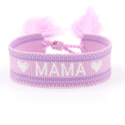 Mother's Day Gift: Woven Bracelet with Tassel Embroidery