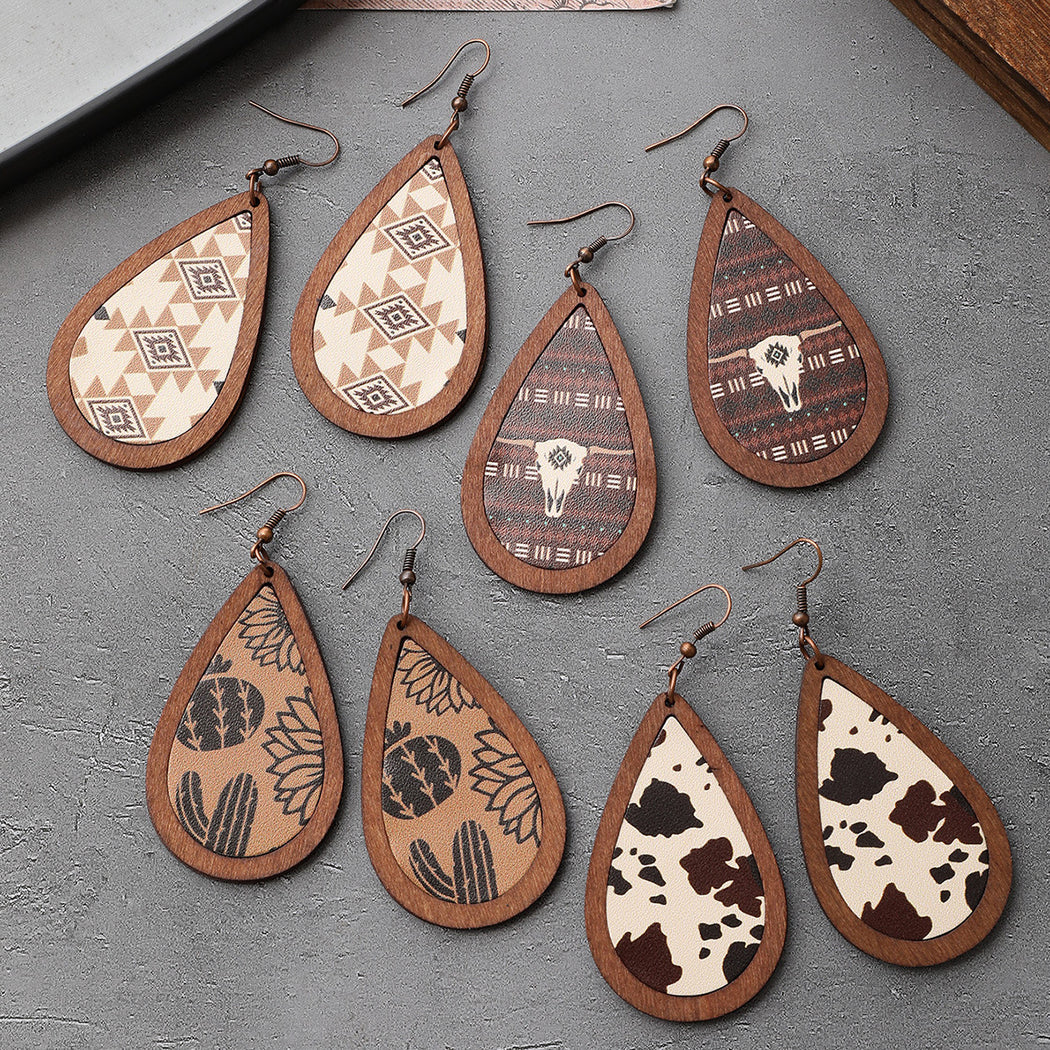 Earedge - Western Geometric Teardrop Earrings