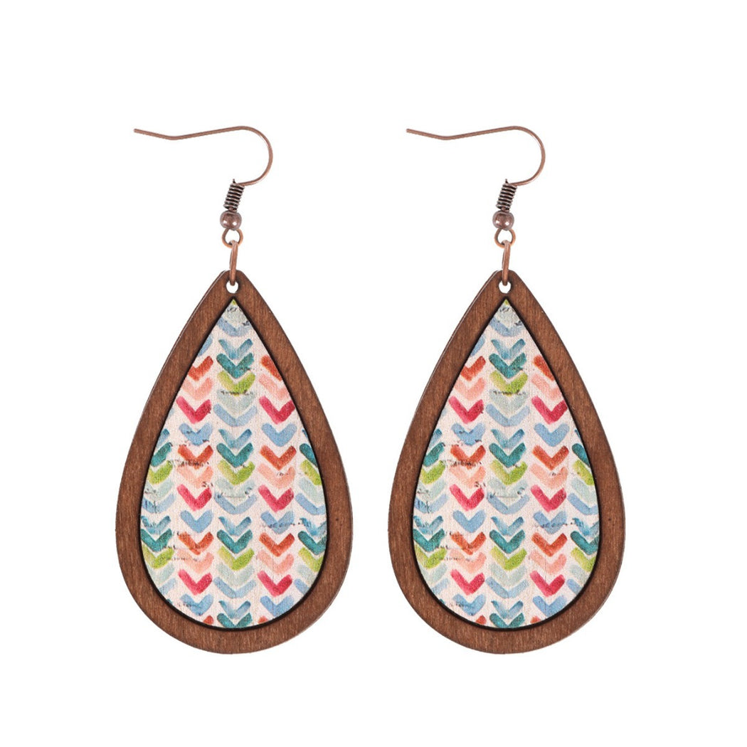 Earedge - Floral Teardrop Drop Earrings