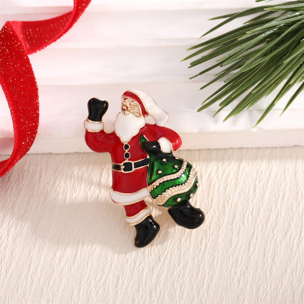 Brovia - Christmas Red Green Motif Brooch