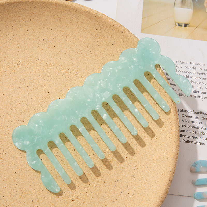 Wavy Acetate Anti-Static Mini Comb