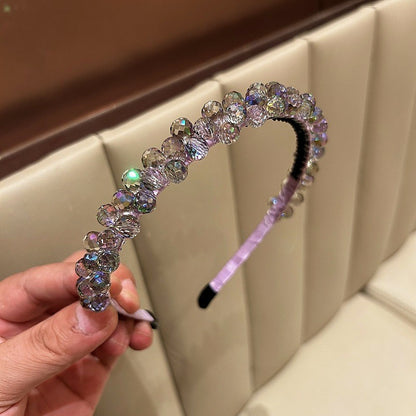 炫彩重工水晶缠绕发箍女轻奢高级感压发洗脸头箍时尚洋气卡子网红