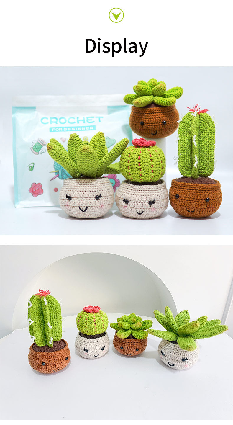 Crochet Beginner DIY Kit - Cactus Set