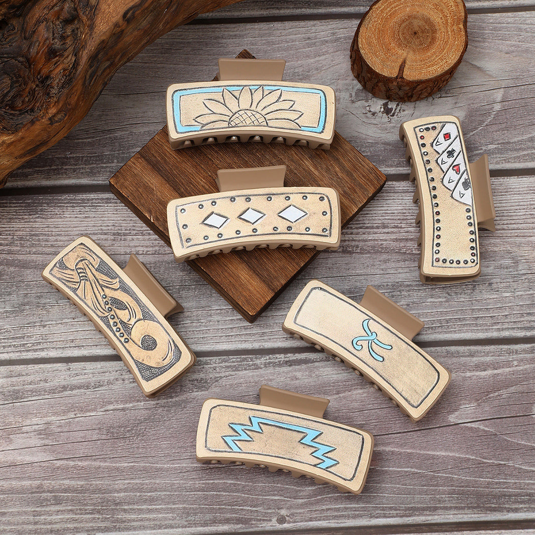 Beau - Neutral Western Geometric Hair Claw