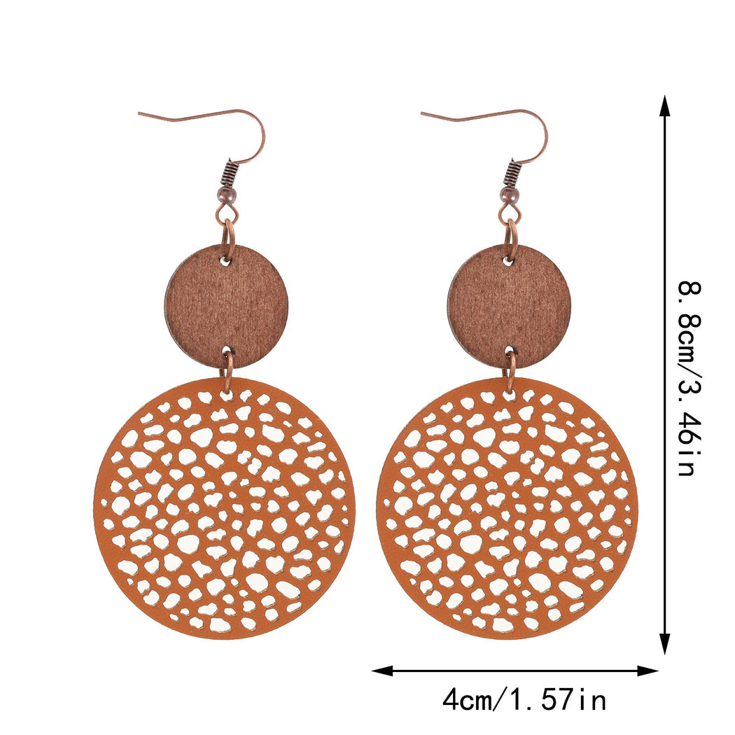 Earedge - Round Filigree Drop Earrings