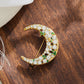 Brovia - Crescent Moon Clustered Detail Brooch