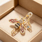 Brovia - Bee Wing Dangle Safety Pin Brooch