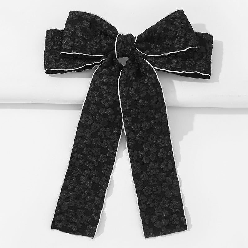 Pleated Fabric Bow Hair Clip