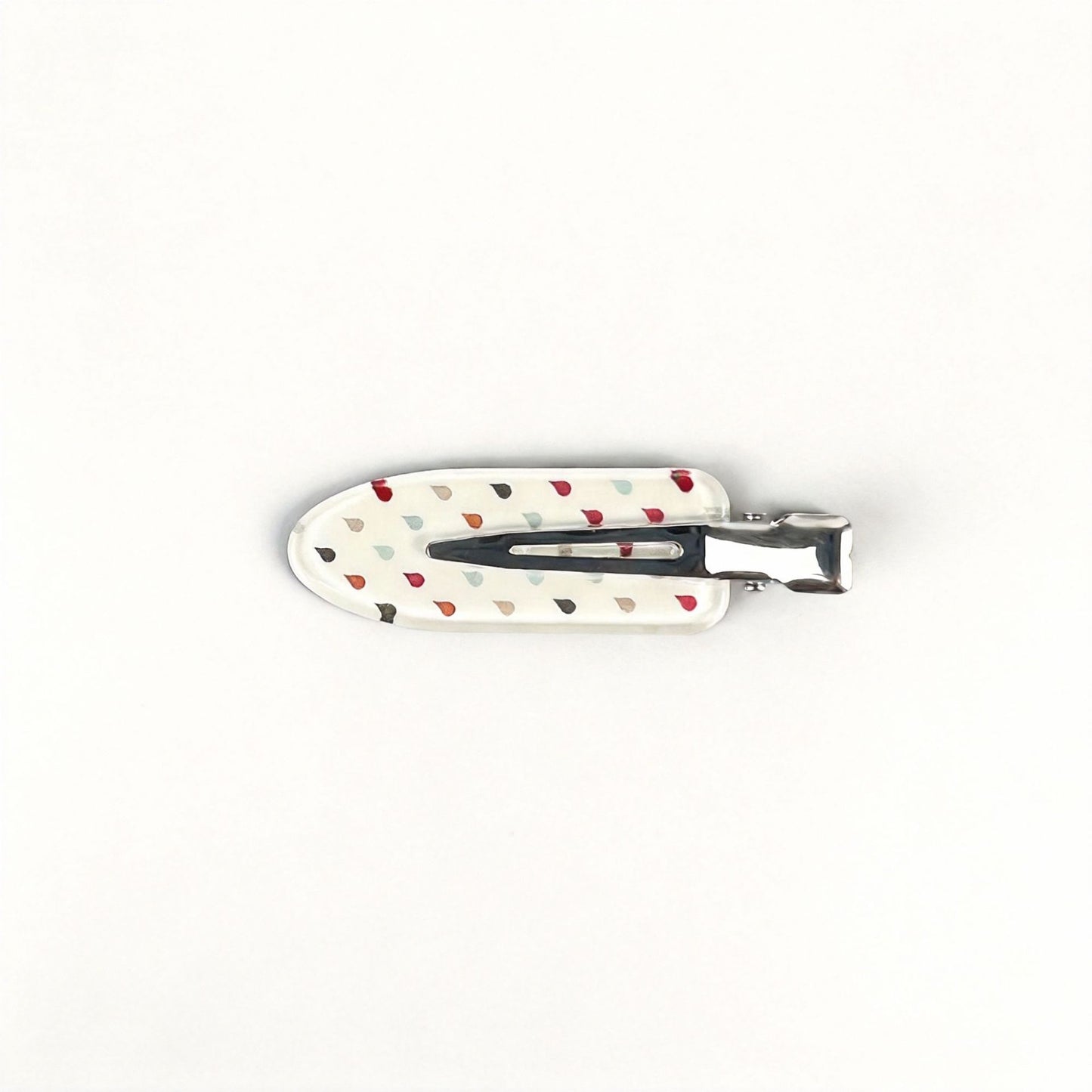 Beau - Heart Raindrop Print Snap Hair Clip