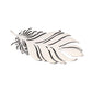 Brovia - Feather Openwork Silhouette Brooch