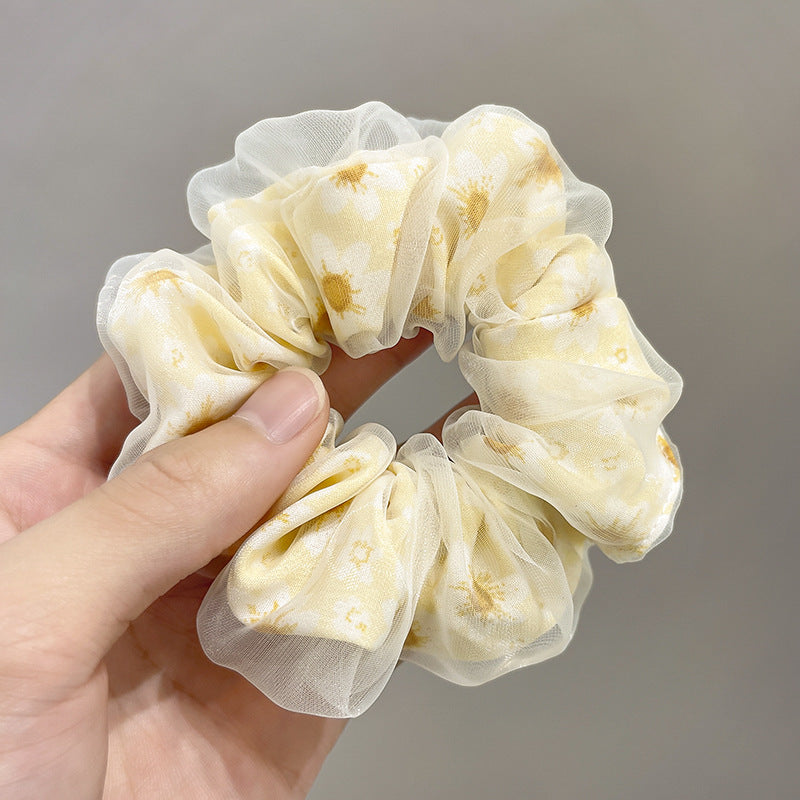 GIFTY -  Double-Layer Mesh Daisy Scrunchies